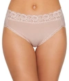 Vanity Fair Flattering Lace Hi-cut Brief In Sheer Quartz Stripe