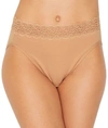 Vanity Fair Flattering Cotton Lace Stretch Brief Underwear 13396, Also Available In Extended Sizes In Honey Beige