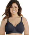 Vanity Fair Beauty Back Full Cup Wire-free Bra In Midnight Black Lace