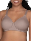 Vanity Fair Beauty Back Longline Wire-free T-shirt Bra In Toasted Coconut