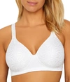 Vanity Fair Body Shine Wire-free T-shirt Bra In Star White Jacquard
