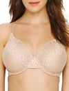 Vanity Fair Beauty Back Smoother Bra In Honey Beige Lace