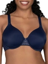 Vanity Fair Beauty Back Smoother T-shirt Bra In Ghost Navy