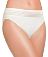 Warner's Warners No Pinching No Problems Dig-free Comfort Waist With Lace Microfiber Hi-cut 5109 In White