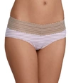 Warner's No Pinching No Problems Lace Hipster Underwear 5609j In Almond Stripe