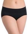 Warner's No Pinches No Problems Striped Hi Cut Brief Underwear Rt5501p In Rich Black
