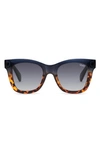 Quay After Hours 50mm Square Sunglasses In Tortoise,brown Polarized