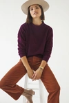 Pilcro And The Letterpress Alani Cashmere Mock Neck Sweater In Purple