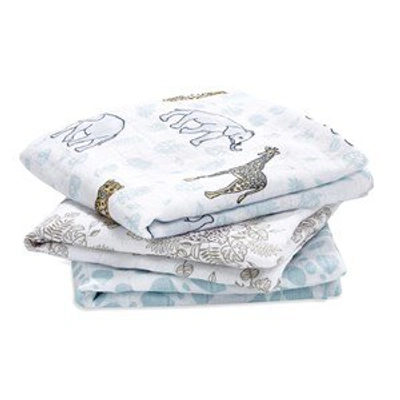 Aden + Anais 3-pack Classic Musy Squares Jungle In White