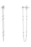 Bony Levy 14k Gold Chain Loop Earrings In White Gold