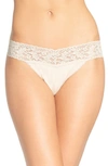 Hanky Panky Cotton With A Conscience Petite Low Rise Thong In Chai