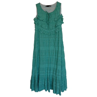 Pre-owned Moschino Love Mid-length Dress In Green