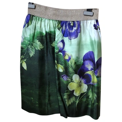 Pre-owned Coast Weber & Ahaus Silk Mini Skirt In Multicolour