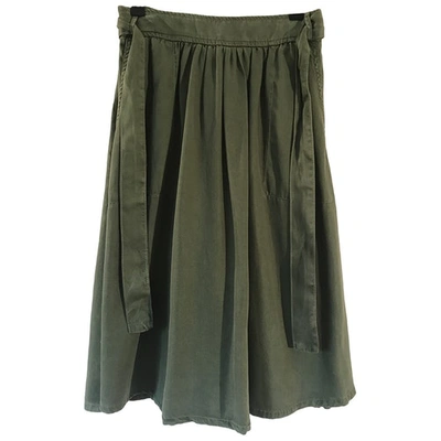 Pre-owned Marie Sixtine Mid-length Skirt In Khaki