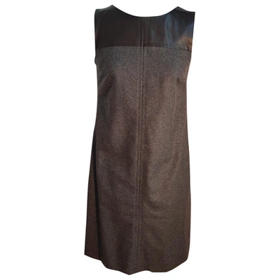 Pre-owned Natan Wool Mid-length Dress In Grey