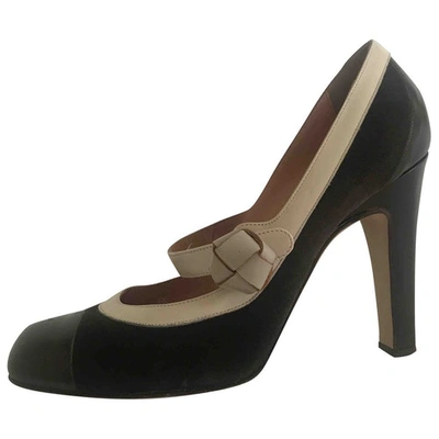 Pre-owned Anna Molinari Heels In Brown