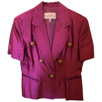 Pre-owned Byblos Silk Short Vest In Pink