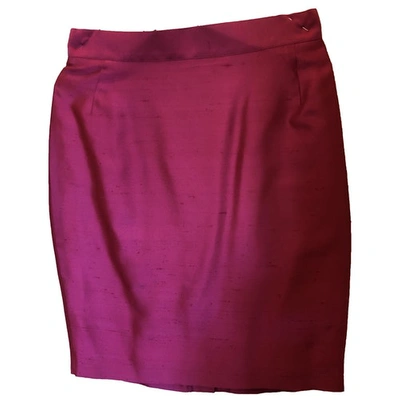Pre-owned Byblos Silk Mini Skirt In Pink