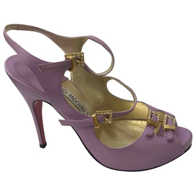 Pre-owned Luciano Padovan Leather Heels In Purple