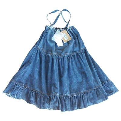 Pre-owned Galliano Mini Dress In Blue
