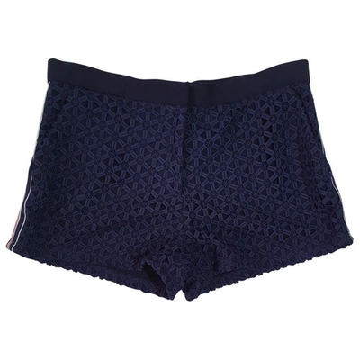 Pre-owned Anne Fontaine Blue Cotton Shorts