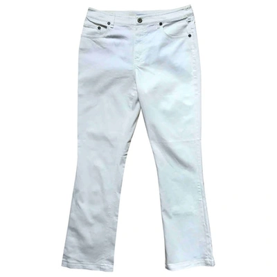 Pre-owned Strenesse Straight Jeans In White