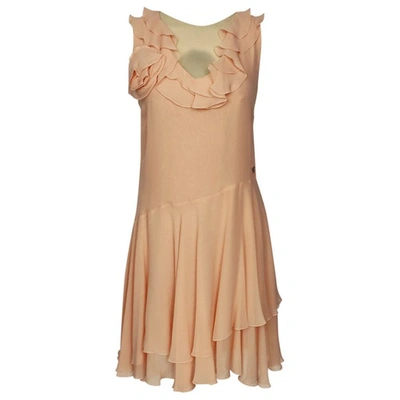 Pre-owned Galliano Silk Mid-length Dress In Pink