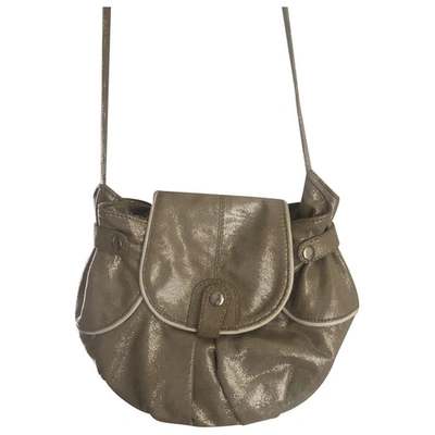 Pre-owned Petite Mendigote Leather Crossbody Bag In Beige