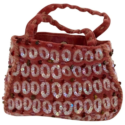 Pre-owned Maliparmi Velvet Handbag In Pink