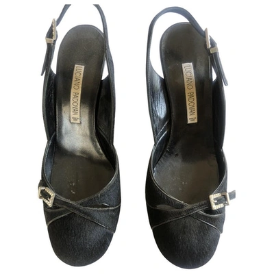 Pre-owned Luciano Padovan Pony-style Calfskin Heels In Black