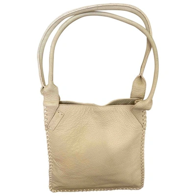 Pre-owned Byblos Leather Handbag In Beige