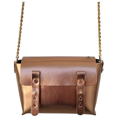 Pre-owned Craie Leather Handbag In Gold