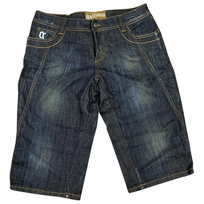 Pre-owned Galliano Short Jeans In Blue