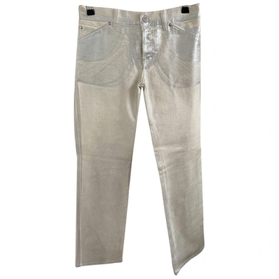 Pre-owned Anna Molinari Large Pants In Silver