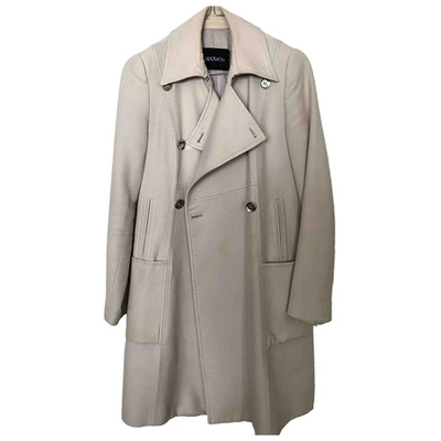 Pre-owned Max & Co Trench Coat In White