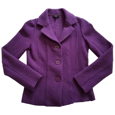 Pre-owned Hobbs Wool Blazer In Purple