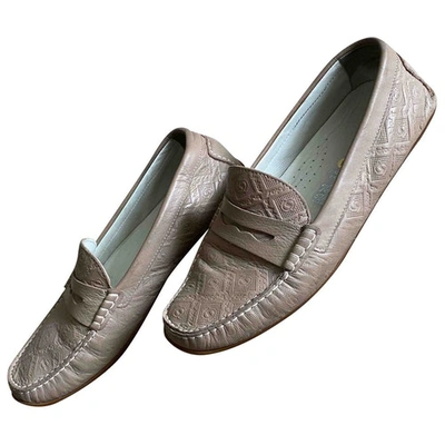 Pre-owned Byblos Leather Flats In Beige