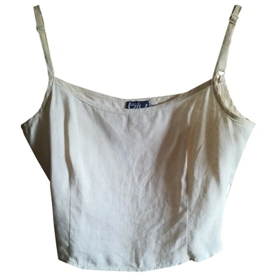 Pre-owned Byblos Linen Camisole In White