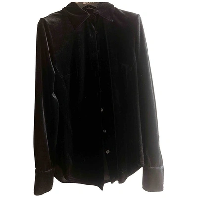 Pre-owned Max & Co Velvet Shirt In Black