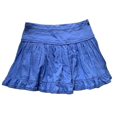 Pre-owned Galliano Mini Skirt In Turquoise
