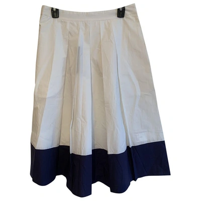 Pre-owned Max & Co Mid-length Skirt In White