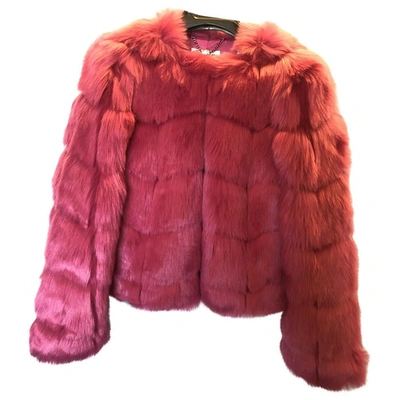 Pre-owned Jakke Faux Fur Jacket In Pink