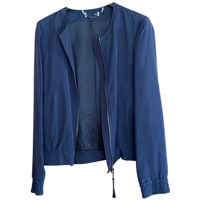 Pre-owned Max & Co Silk Jacket In Blue