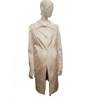 Pre-owned Maliparmi Trench Coat In White