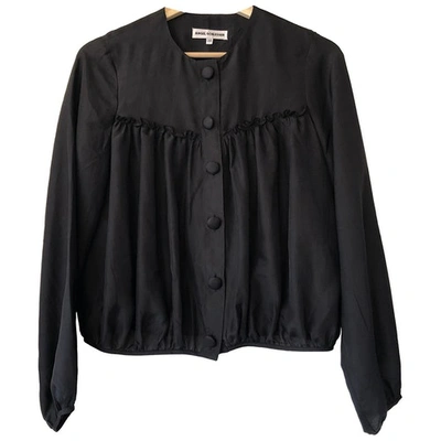 Pre-owned Angel Schlesser Silk Blouse In Black