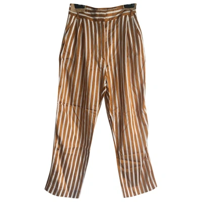 Pre-owned Max & Co Trousers In Gold