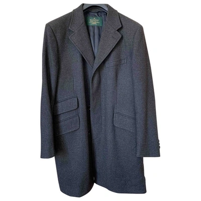 Pre-owned Brooksfield Wool Coat In Grey
