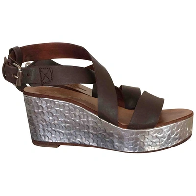 Pre-owned Maliparmi Leather Sandals In Brown