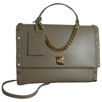 Pre-owned Class Cavalli Leather Handbag In Grey