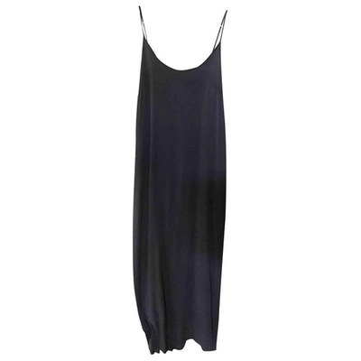 Pre-owned Brooksfield Silk Maxi Dress In Grey